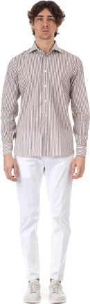 Borriello Flamed Cotton Stripe Shirt