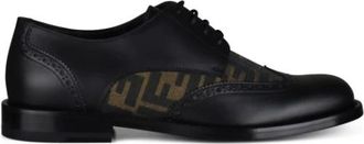 Fendi Schoenen, Heren, Zwart, 40 EU, Leer, Derby Veterschoenen