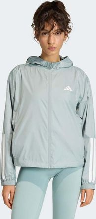 adidas Hyperglam - Giacca a vento con 3 strisce color salvia wonder-Verde