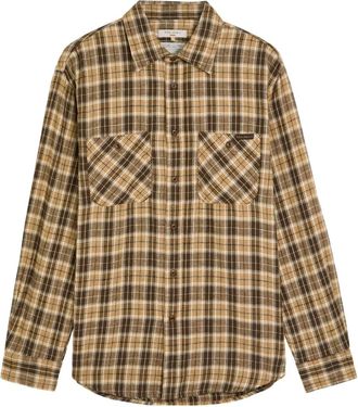 Nudie Jeans Julian check-pattern pocket shirt - Brown