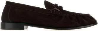 Saint Laurent Dark Brown Suede Loafers