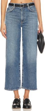 A Gold E Womens Harper Mid Rise Crop Straight Jean In Moor