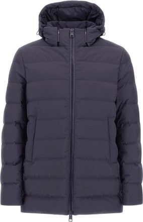 Herno Heren, Jassen, Blauw, Maat: XL Nylon
