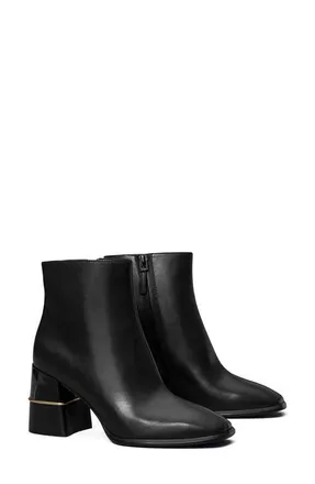 Tory Burch Leather Ankle Bootie in Perfect Black at Nordstrom, Size 10.5