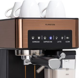Klarstein Klarstein Portafiltro Arabica Comfort 1350w 20 Bar 1,8l Panel De Control T&aacute;ctil