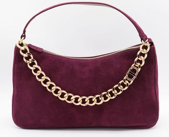 Twin-Set Purple Leather Liliane Shoulder Bag