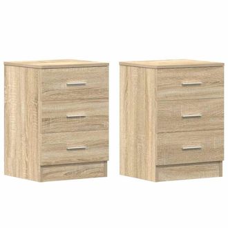 vidaXL Vidaxl - Mesitas De Noche 2 Uds Aglomerado Color Roble Sonoma 38x35x56cm