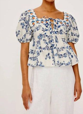 Rails Presley Peplum Top In Ceramic Floral