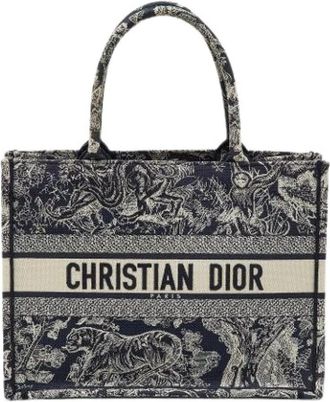 Dior Pre-owned Canvas Tote Bag - Dames - Vintage Shopper - Blauw - ONE Size - Vintage