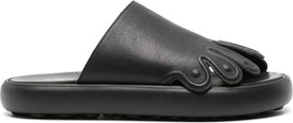 Camperlab Pelotas Flota toes-shaped leather slides - unisex - Leather - 38 - Black