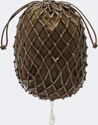 Savette Pouch Macram&eacute; Small de piel