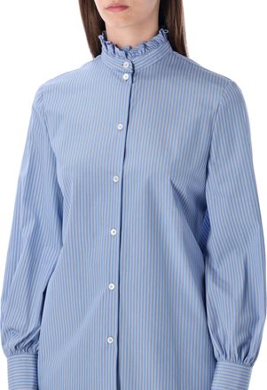Valentino Garavani Womens Classic Stripe Poplin Shirt - Light Blue Cotton - Size EU 38 (Womens)