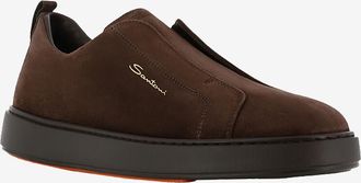 Santoni Niedrige Slip-on-Sneakers aus Wildleder