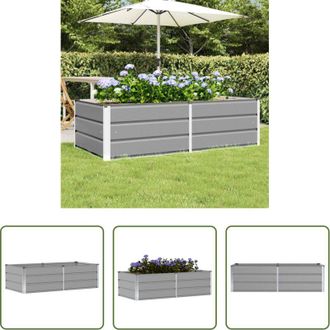 vidaXL Fioriera moderna - Fioriera Grigio chiaro 160 x 80 x 45 cm Acciaio