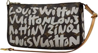 Louis Vuitton Monogram Graffiti Argent Monogram Graffiti Pochette Pouch (Pre-Owned)