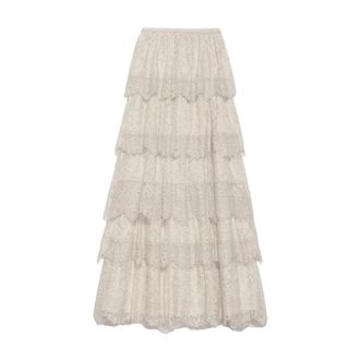 Aniye By Maxi Skirts, female, Beige, Size: XS Silva Lace Maxi Skirt