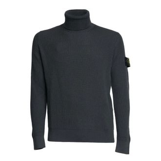 Stone Island Truien & Vesten, Heren, Zwart, M, Wol, Turtleneck Trui