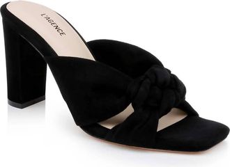 L'agence Womens Leonie Suede Open-Toe Mules In Black