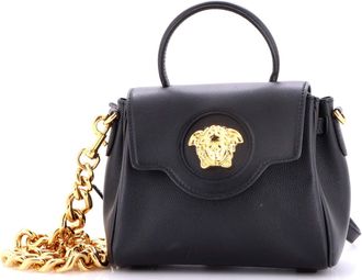 Versace La Medusa Top Handle Bag Leather Small