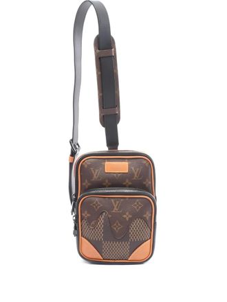 Louis Vuitton X Nigo 2020 Borsa a tracolla Damier Ebene con monogramma - Marrone