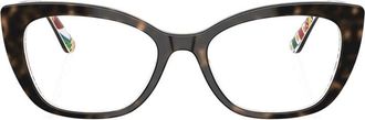 Dolce & Gabbana DG33983217 Tortoiseshell Cat-Eye Eyeglasses - Brown