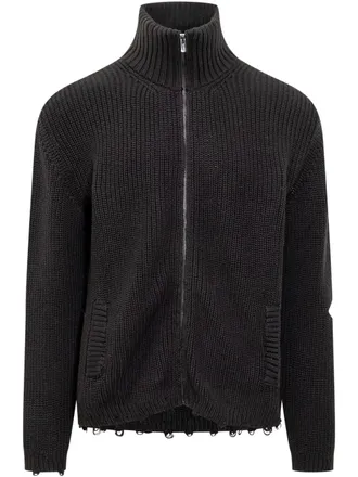 A Paper Kid knitted cardigan - men - Merino/Cashmere - L - Black