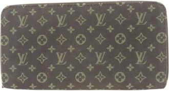 Louis Vuitton Pre-owned Linnen Portemonnee - Dames - Vintage Accessoires - Bruin - ONE Size - Linnen - Vintage