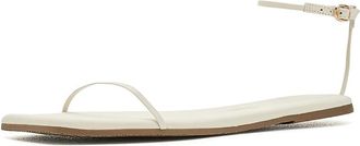 Tkees Square Toe Twiggy Womens Sandals Cream : 10 B - Medium, Leather