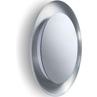 Paco Home Paco Home - Espejo Led Con Iluminaci&oacute;n Espejo L&aacute;mpara Interruptor T&aacute;ctil Para Ba&ntilde;o Ba&ntilde;o N&iacute;quel Pulido, &Oslash;60cm