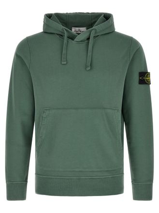Stone Island Green Solid Regular Hoodie