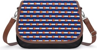 Generic Colorado Flag Small Womens Crossbody Bags Shoulder Handbag with Adjustable Strap for Travel