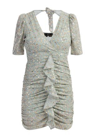 Faina Gedrapeerde jurk Dames Groen Veelkleurig