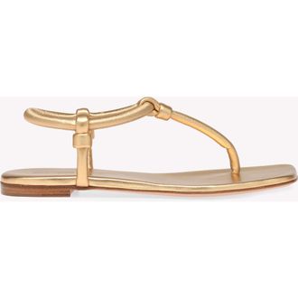Gianvito Rossi Juno Thong 05 Sandals in Metallic Gold at Nordstrom, Size 37.5