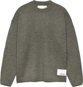 New Amsterdam Surf Association Tide Knit - Heren - Ronde hals truien - Grijs - M - Wol - Truien & Vesten