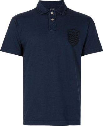 Osklen graphic-print cotton polo shirt - men - Cotton - GG - Blue