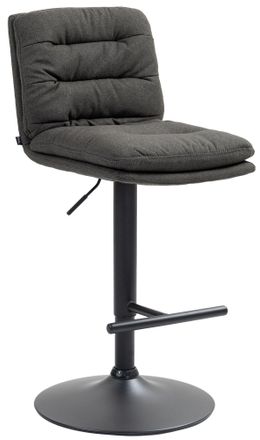 Clp Clp - Taburete De Bar Damar En Tela Gris Oscuro Negro