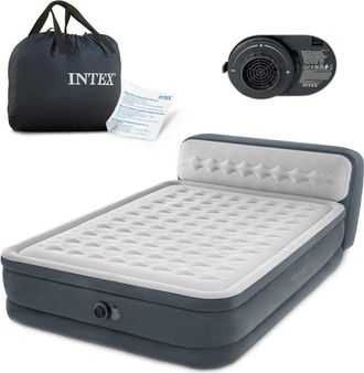 Intex Cama Hinchable Deluxe 152x236x86cm Con Cabecero Intex