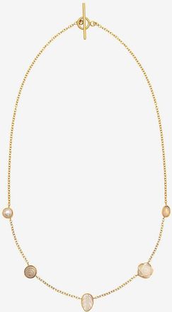 Grainne Morton Goldene Halskette mit Auge Five Mini Charm