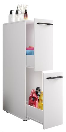 ebuy24 Ebuy24 - Muebles De Ba&ntilde;o Vcm Gabinete Nicho Dimensiones: Al. 110 X An. 25 X P. 50 Cm 2 Cajones - Sadilo L (blanco)