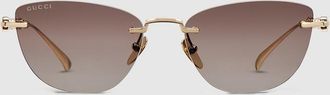 Gucci Cat-eye Sunglasses, Gold