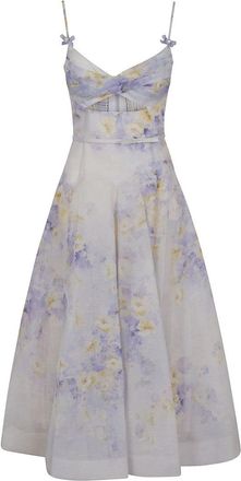 Zimmermann Crush Twist Front Midi Dress