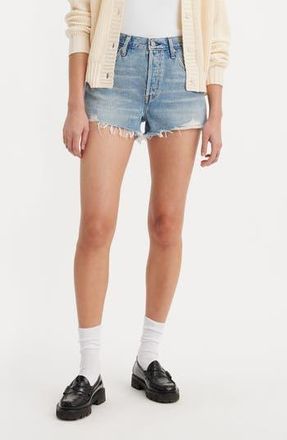 Levi's 501 Original High Waist Cutoff Denim Shorts in Vague Finish at Nordstrom Rack, Size 28