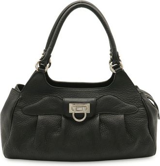 Ferragamo Black Leather Handbag Shoulder Bag (Pre-Owned)
