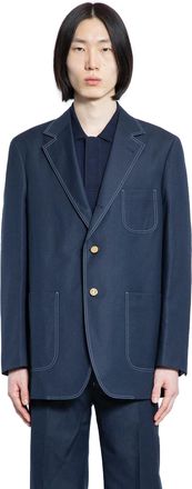 Thom Browne Elongated Soft Cotton Linen Blazer