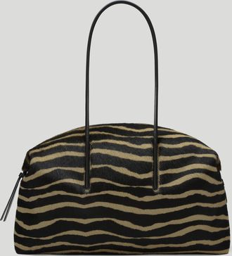 DeMellier The Stockholm in Zebra-Effect Hair Calf Leather Tote & Work bag