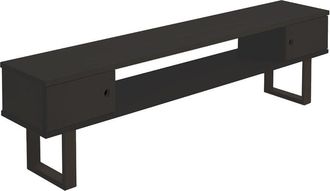 HOGAR 24 Hogar24 - Max -mueble Tv, Mesa De Televisi&oacute;n, Acabado Color Negro. Medidas: 180 X 40 X 30 Cm