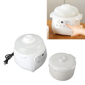 OEM Minicacerola El&eacute;ctrica De 200 W Y 1 L - Olla De Cer&aacute;mica Para La Preparaci&oacute;n Suave De Sopas, Gachas Y Postres A Bajas Temperaturas Con Funci&oacute;n De Apag