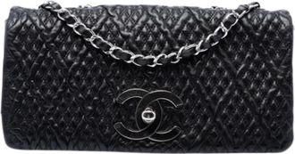 Chanel Pre-owned Quilted Flap Shoulder Bag - Dames - Vintage Schoudertas - Zwart - ONE Size - Leer - Vintage