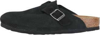 Birkenstock Zwarte Sandalen Boston Model - Dames - Slip ons - Zwart - 39 EU - Leer - Schoenen