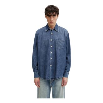 Our Legacy Above Shirt - Heren - Spijkeroverhemden - Blauw - L - Katoen - Overhemden